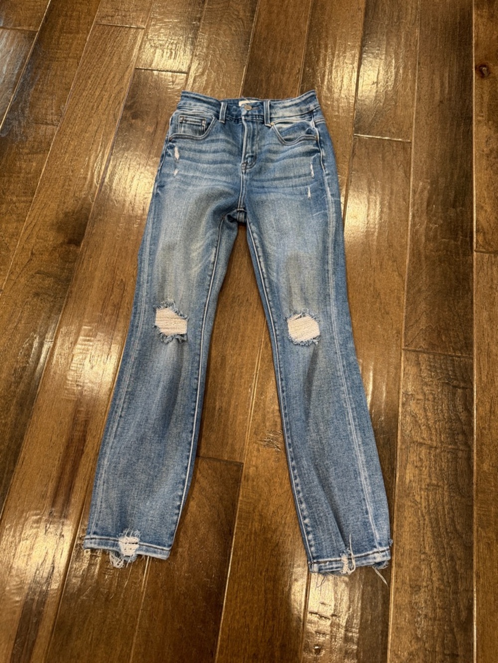 Risen jeans Classic Distressed High-Rise Women’s Jeans - Light Blue